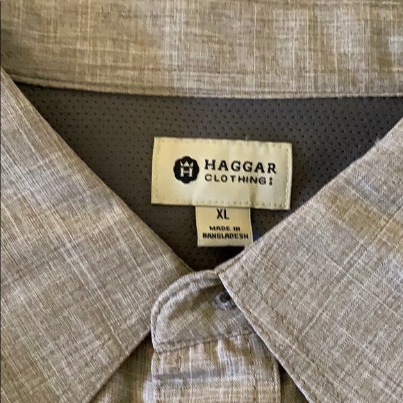 NWOT short sleeve button down light brown shirt XL - Picture 2 of 3